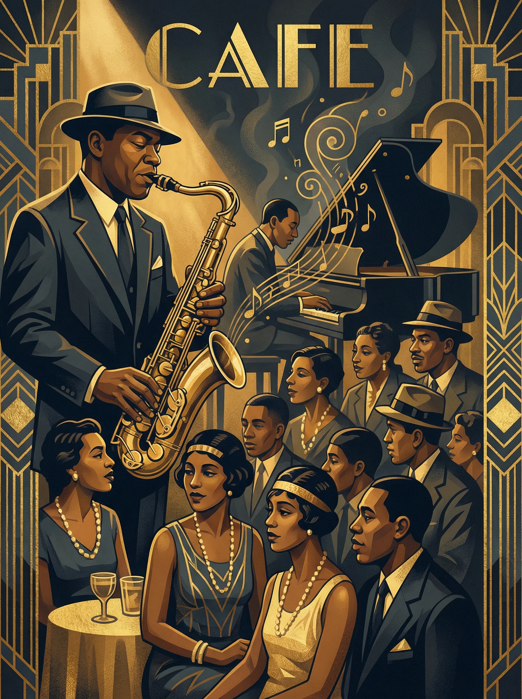 爵士乐手演奏萨克斯风 - 代表 ky棋牌 私人桌